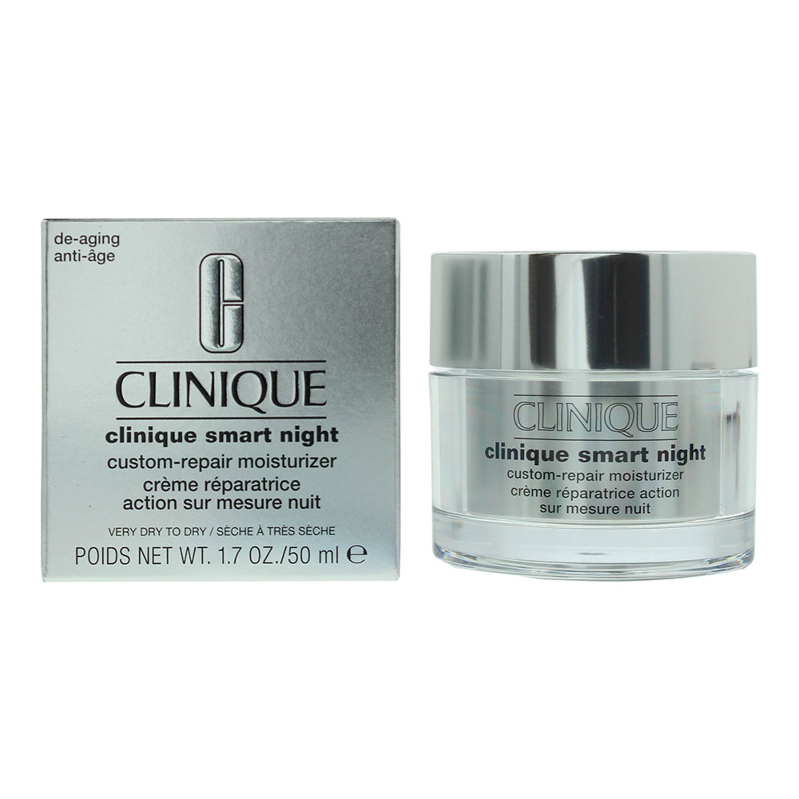 Clinique, Smart Night Custom-Repair, Fuktgivande, Natt, Grädde, För ansiktet, 50 ml