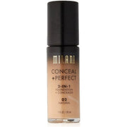 Milani, Conceal + Perfect, Flytande foundation & concealer 2-i-1, 02, Naturlig, 30 ml