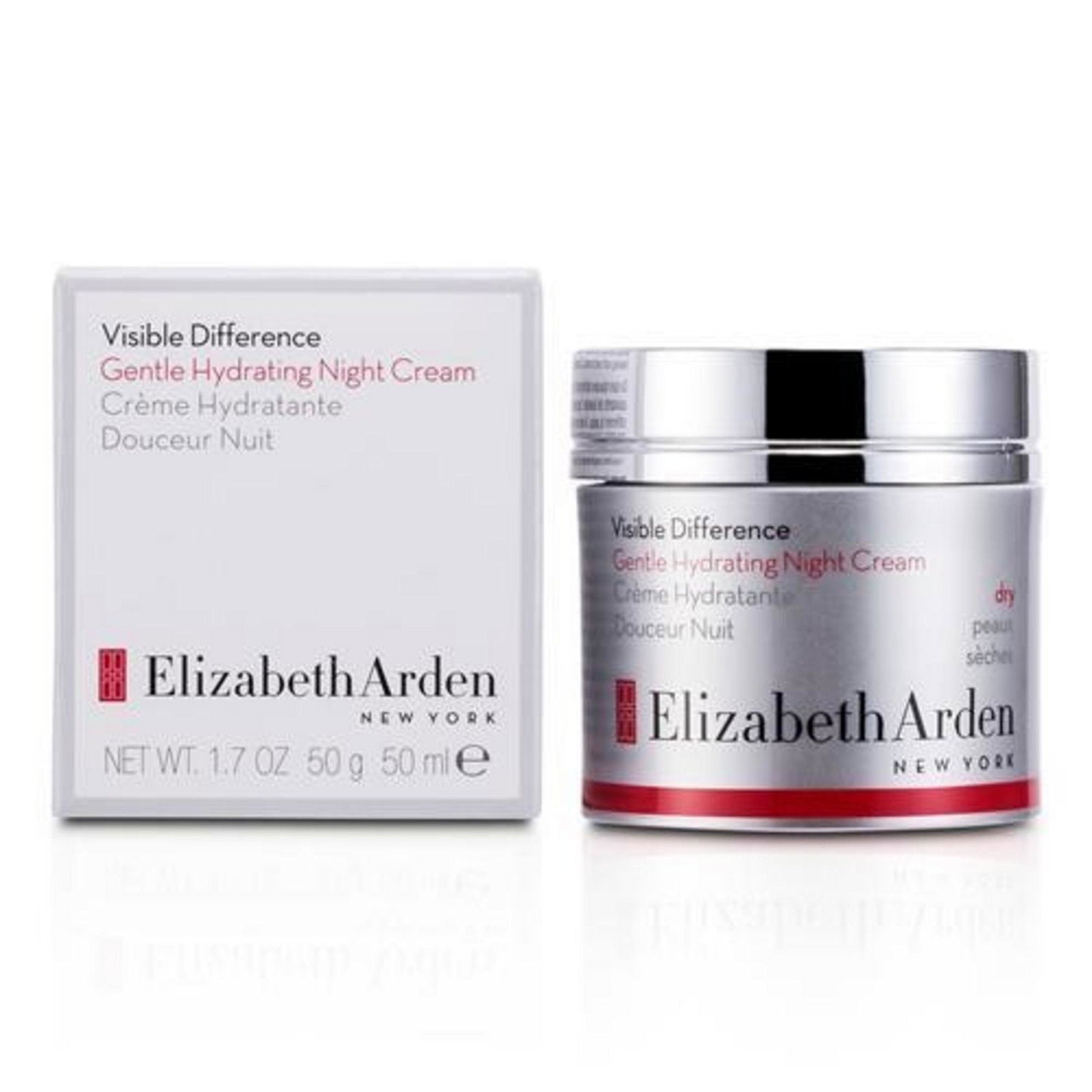 Elizabeth Arden, Visible Difference, Dimetikon, Intensiv återfuktning, Natt, Grädde, För ansiktet, 50 ml