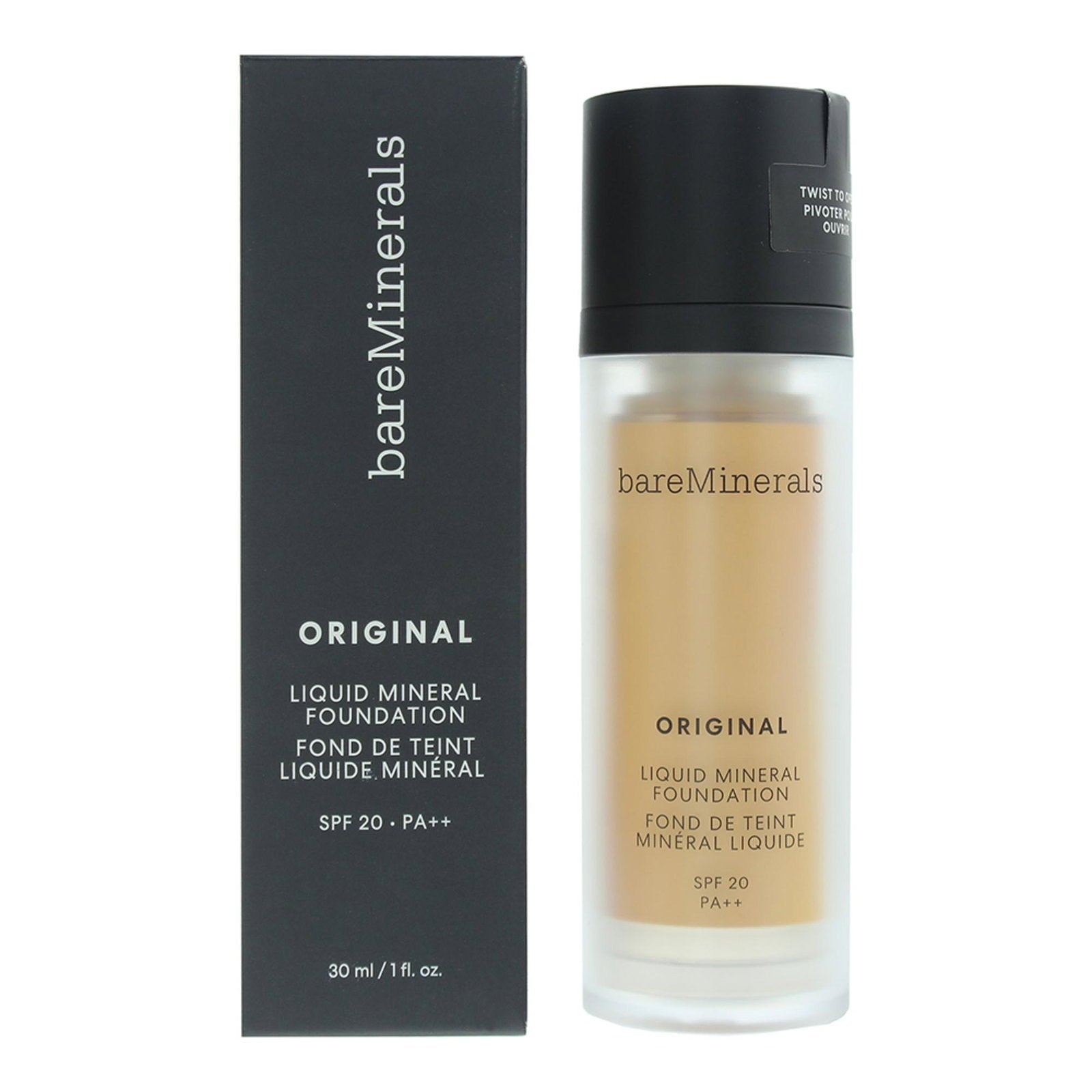 BareMinerals, Original Liquid Mineral, Lysande, Flytande foundation, 08, Ljus, SPF 20, 30 ml