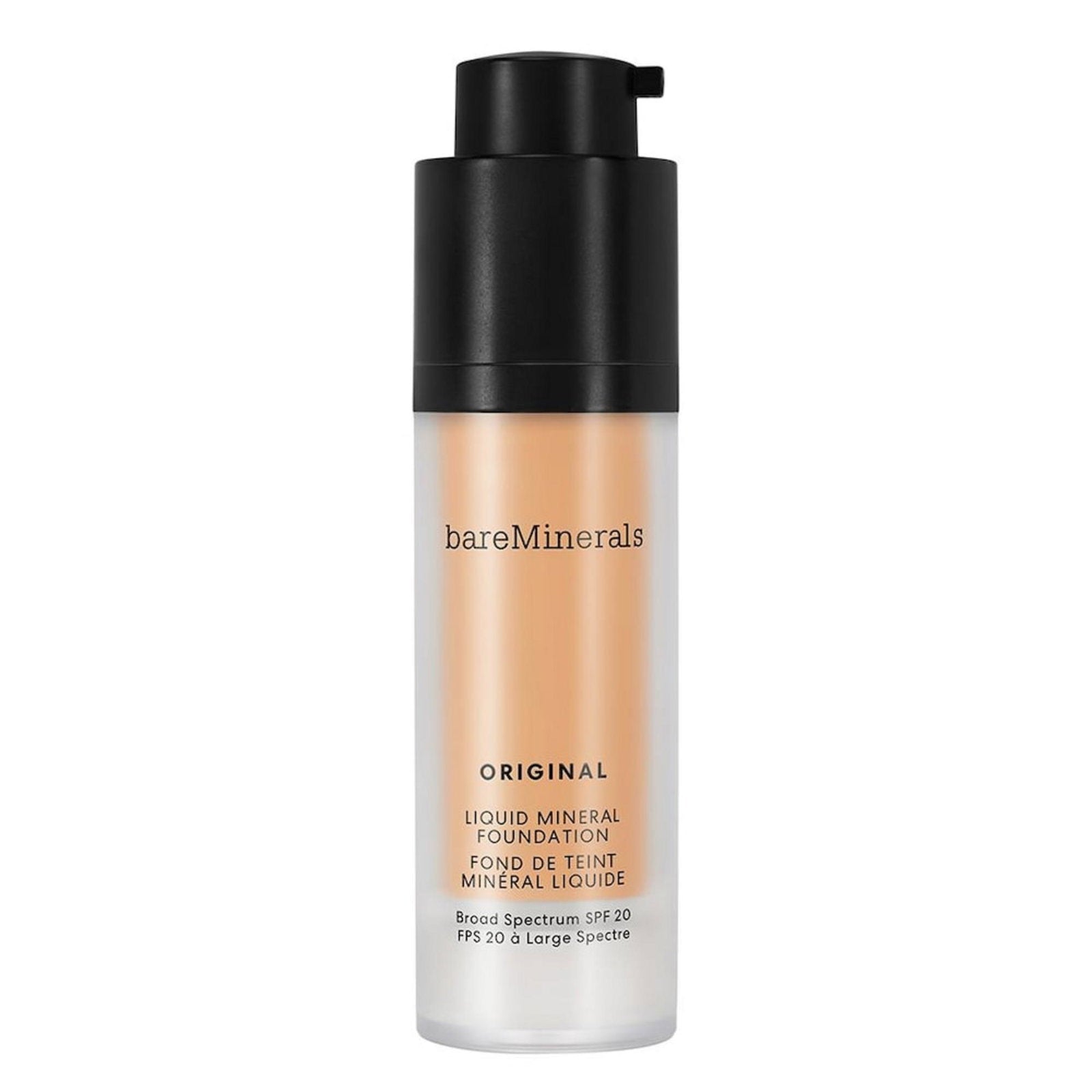 BareMinerals, Original Liquid Mineral, Lysande, Flytande foundation, 20, Gyllene solbränna, SPF 20, 30 ml