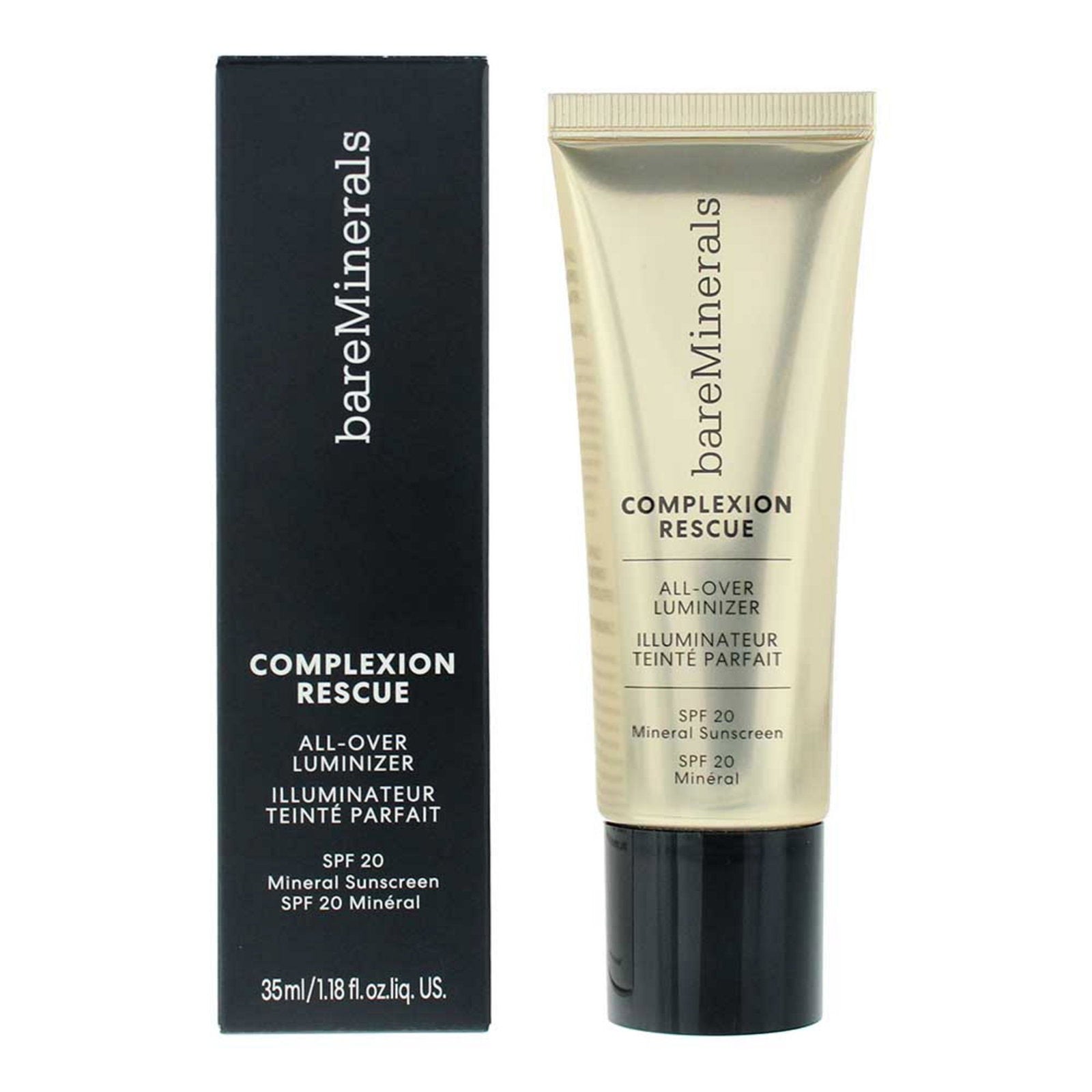 BareMinerals, Complexion Rescue, Belyst, Flytande highlighter, Champagneskimmer, SPF20, Ansikte, 35 ml