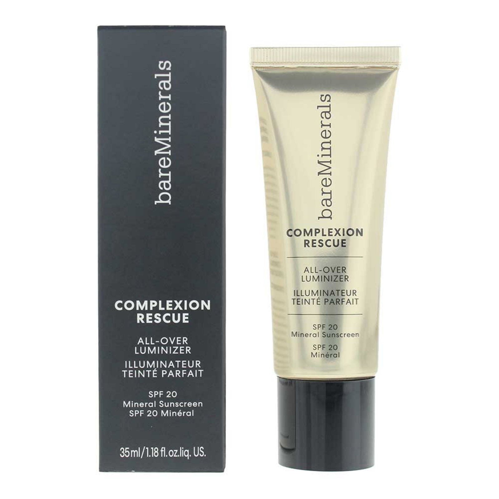 BareMinerals, Complexion Rescue, Belyst, Flytande highlighter, Gyllene persika, SPF 20, För ansiktet, 35 ml