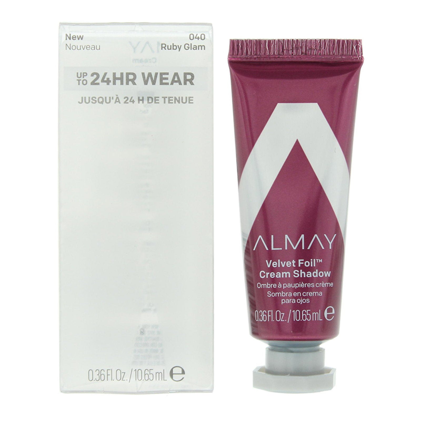 Almay, Velvet Foil, Metallisk, Krämögonskugga, 040, Ruby Glam, 10.65 ml