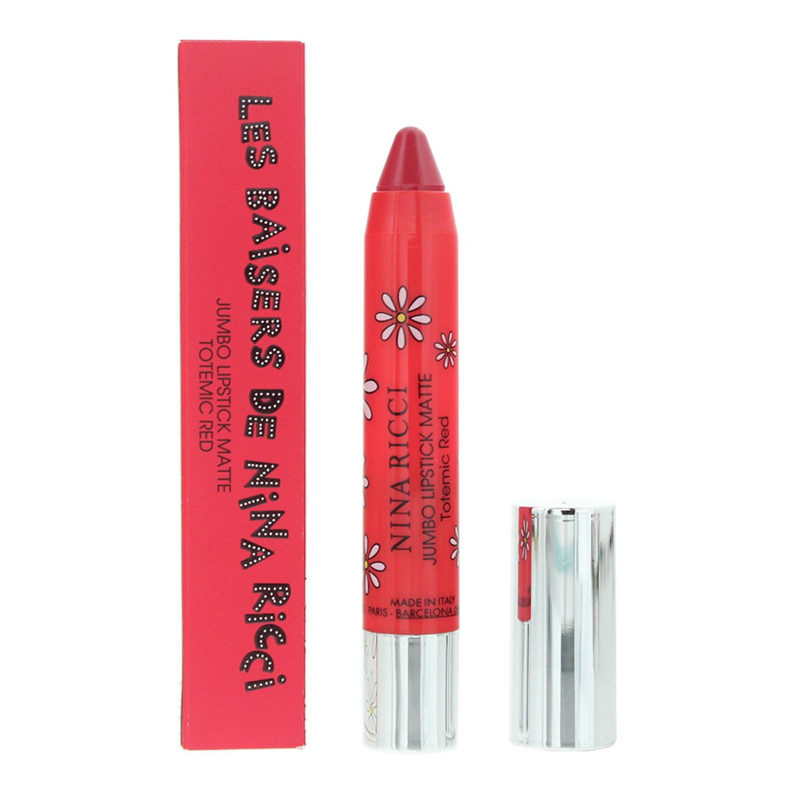 Nina Ricci, Jumbo Lipstick Matte, Matt, Krämigt läppstift, Totemisk röd, 2.5 g