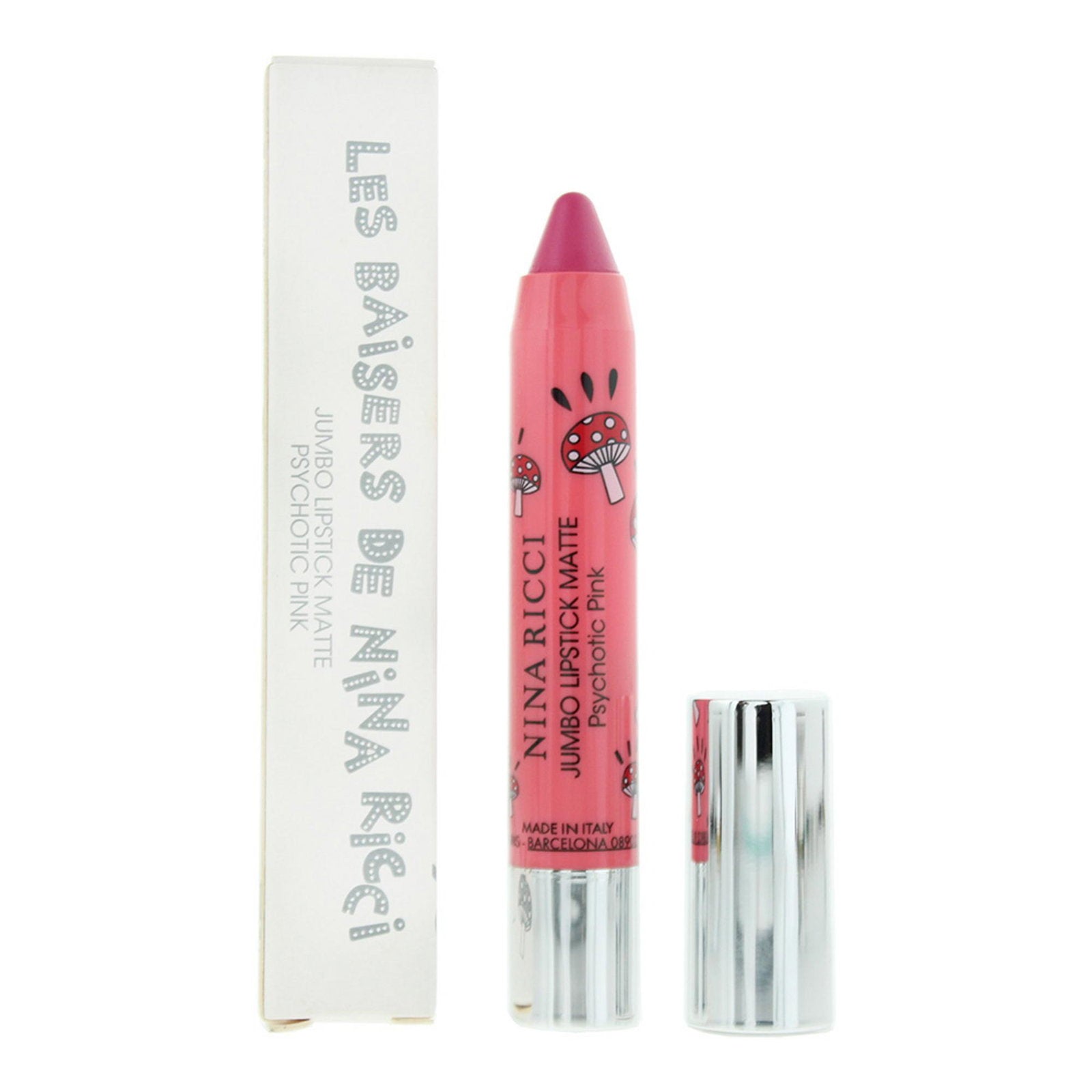 Nina Ricci, Jumbo Lipstick Matte, Jumbo Matte, Krämigt läppstift, Psykotiskt rosa, 2.5 g