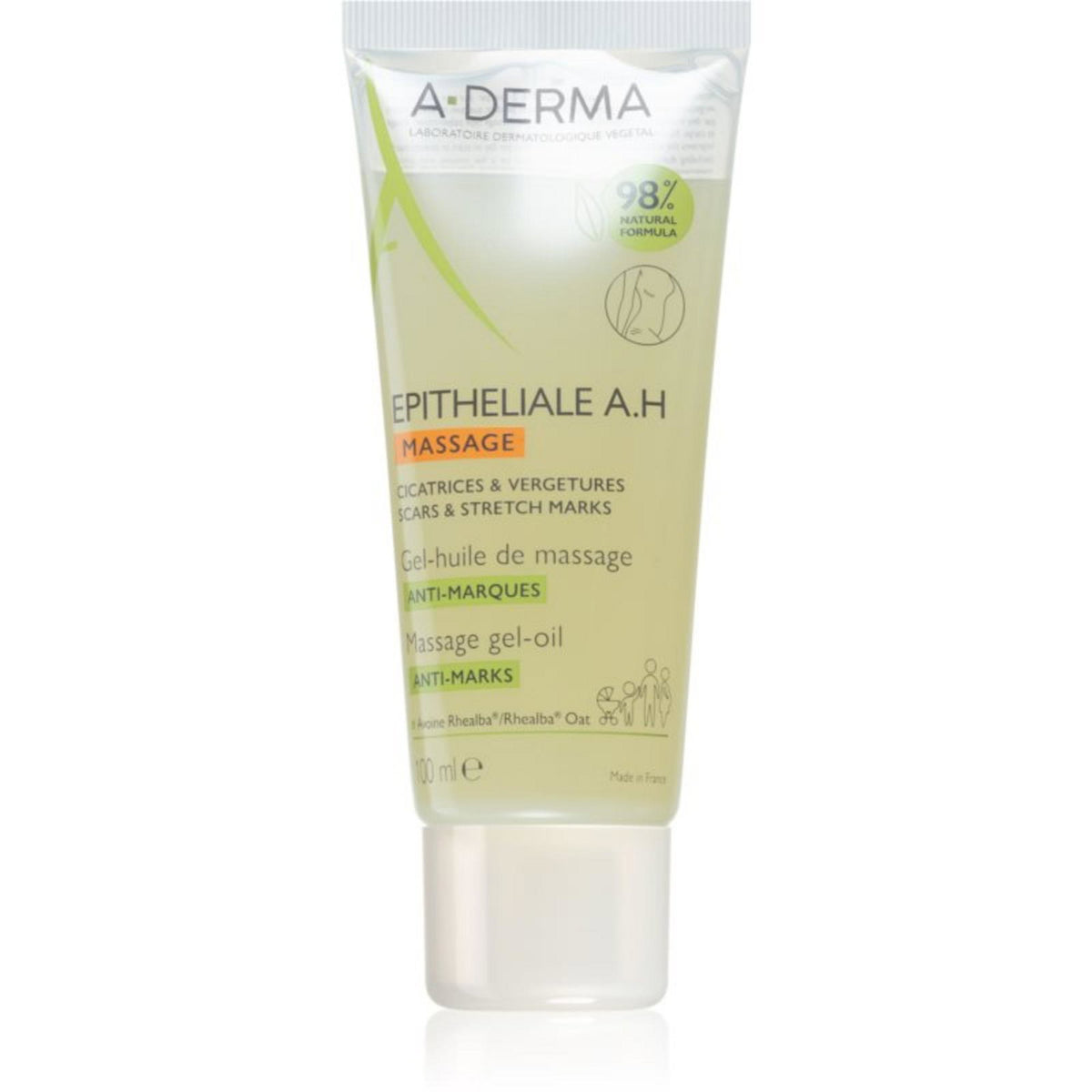 A-Derma, Epitheliale A.H, Anti-Marks, Massageolja, 100 ml