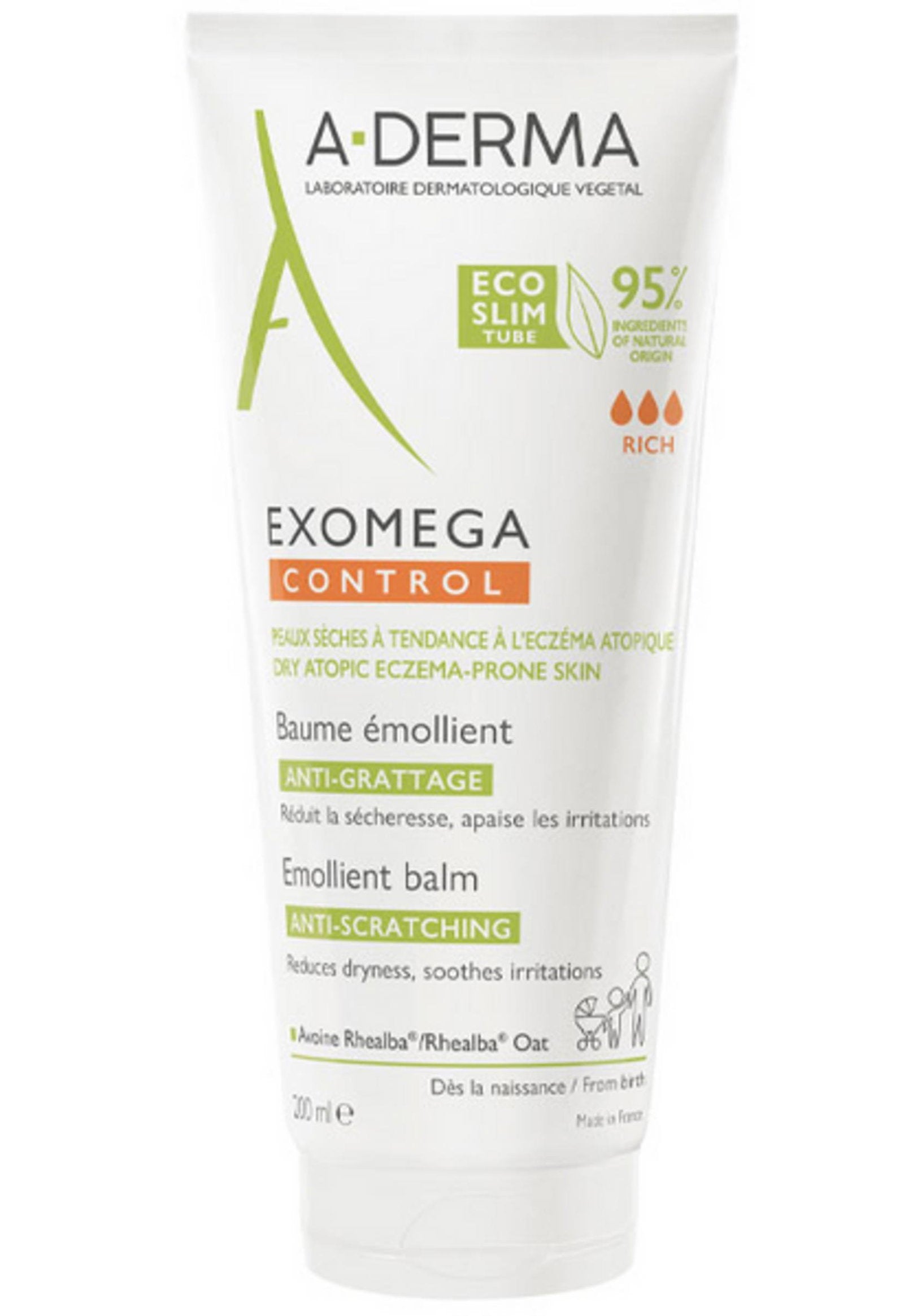 A-Derma, Exomega Control, Mjukgörare, Balsam, För ansiktet, 40 ml