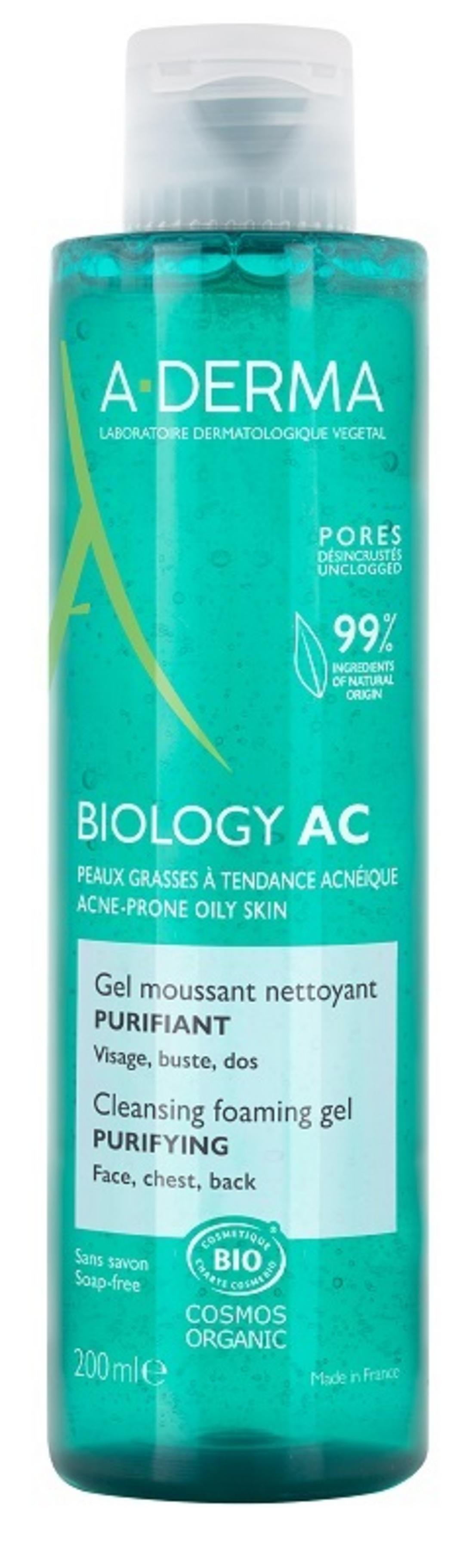 A-Derma, Biology AC, Renande, Rengöringsgel, 200 ml