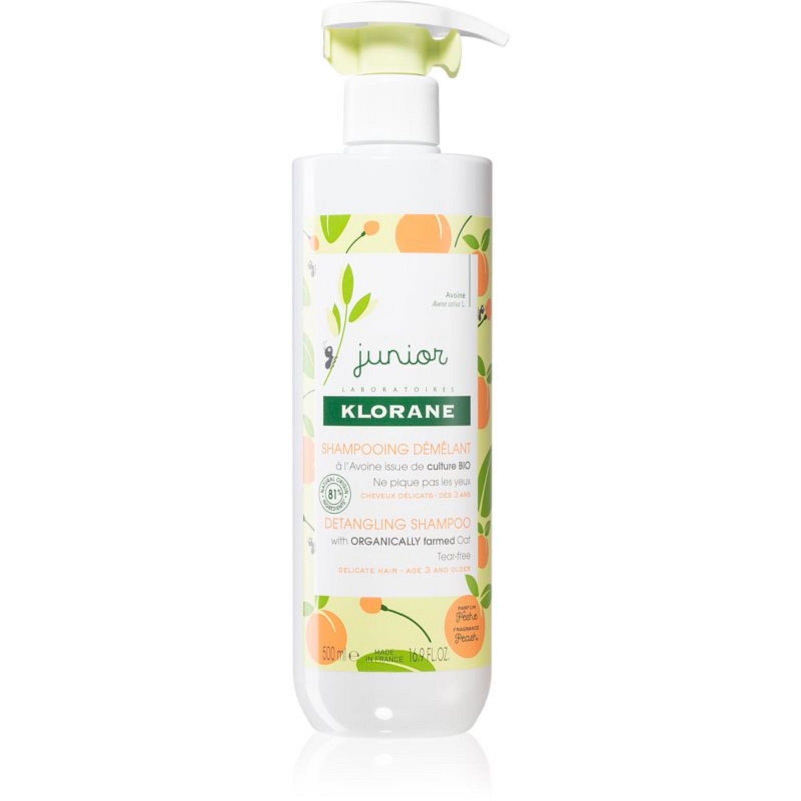 Klorane, Junior, Akaciahonung, Hårschampo, Reda ut, 500 ml