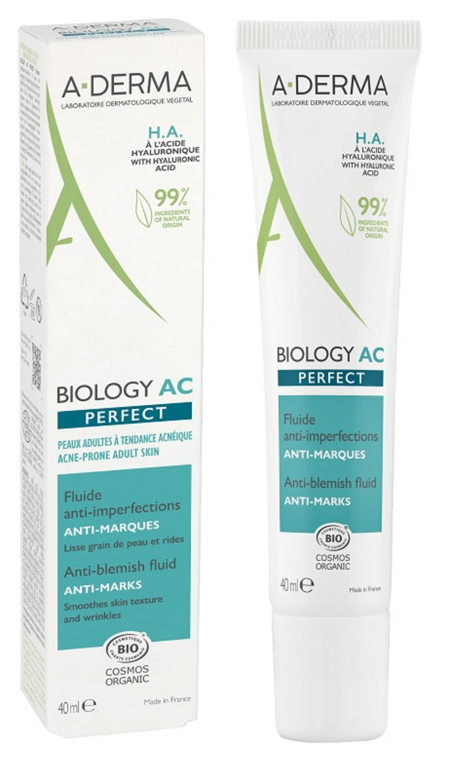 A-Derma, Biology AC Perfect, Mot Ojämnheter, Vätska, För ansiktet, 40 ml