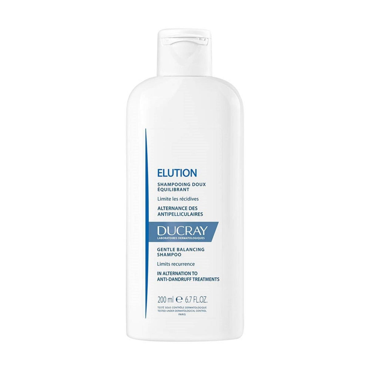 Ducray, Elution, Hårbehandlingsschampo, För återbalansering, Alla hårtyper, 200 ml
