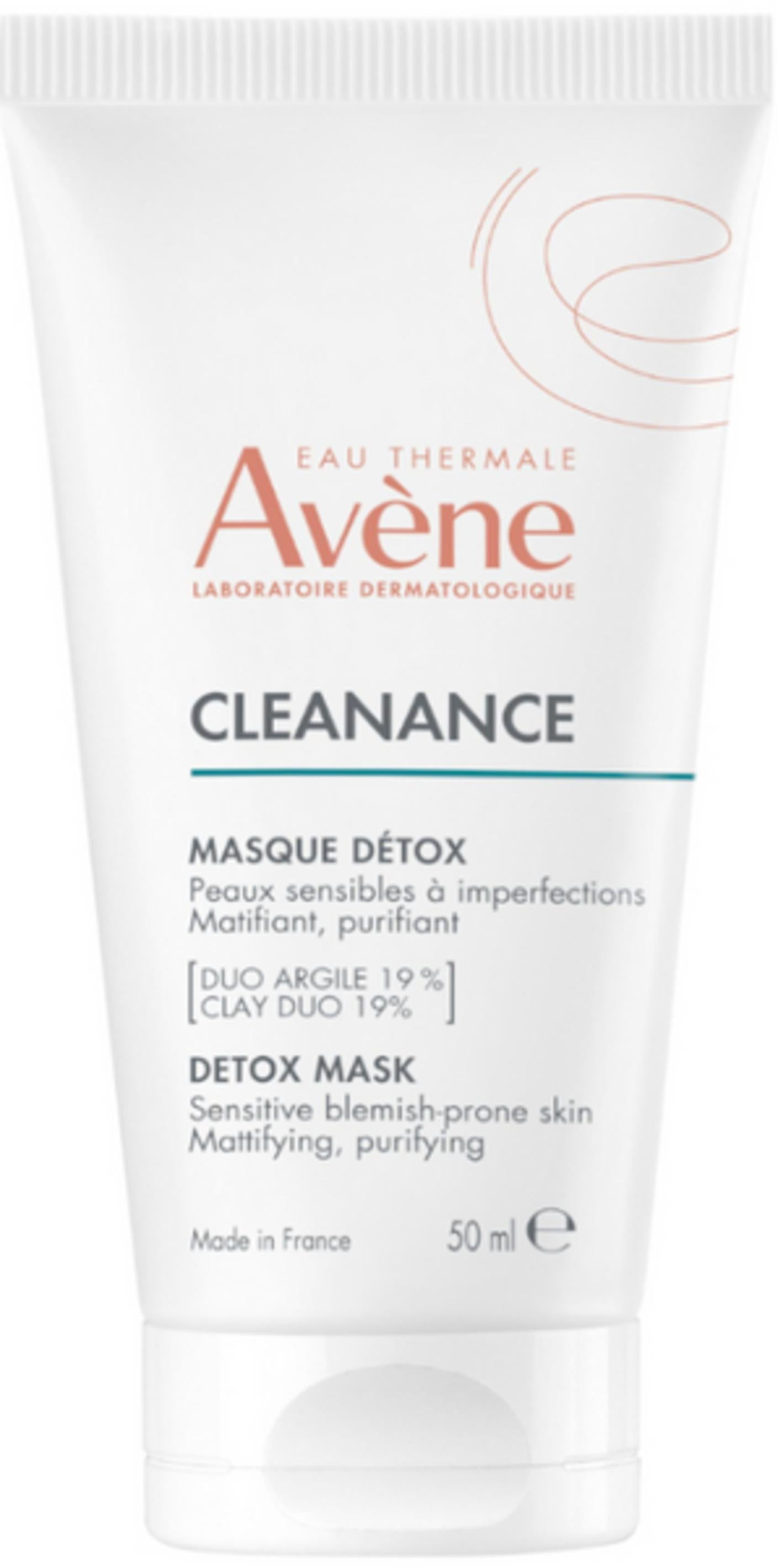 Avene, Cleanance, Rengöring och exfoliering, Lermask, 50 ml