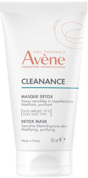 Avene, Cleanance, Rengöring och exfoliering, Lermask, 50 ml