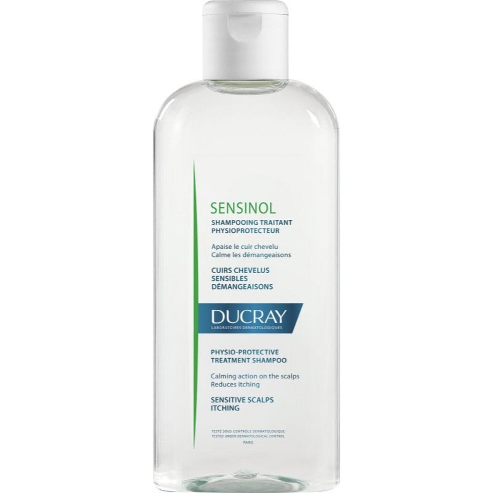 Ducray, Sensinol, Hypoallergen, Hårbehandlingsschampo, Calming, För känslig hårbotten, 200 ml