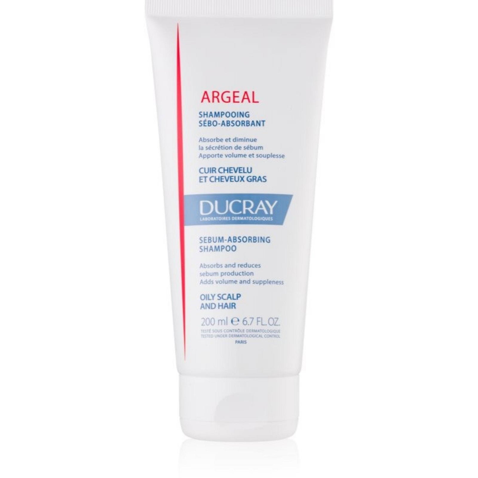 Ducray, Sabal Argeal, Kaolin, Hårbehandlingsschampo, Renar, För fett hår, 200 ml