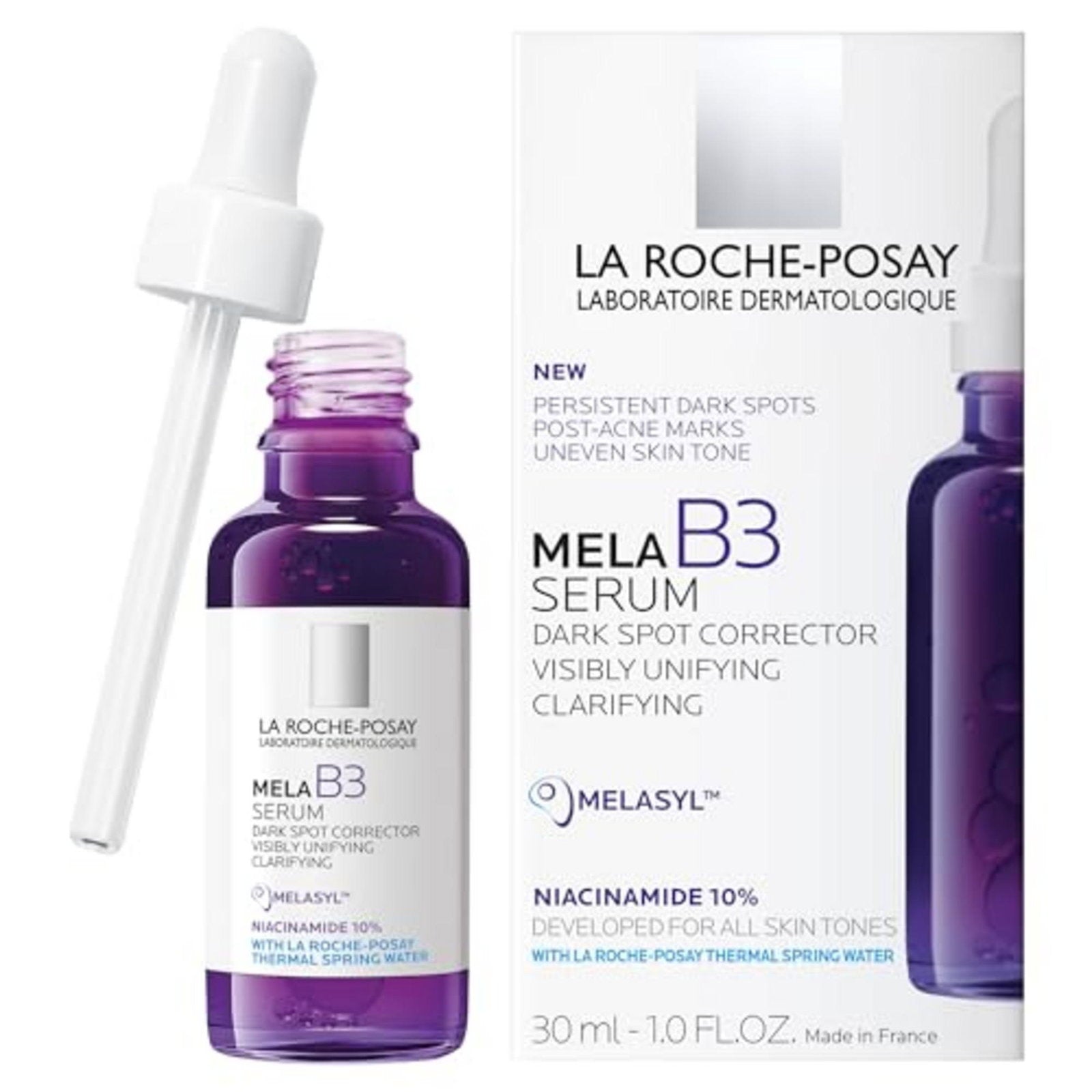 La Roche-Posay, Mela B3, Niacinamid 10 %, Mot mörka fläckar, Serum, Ansikte, 30 ml