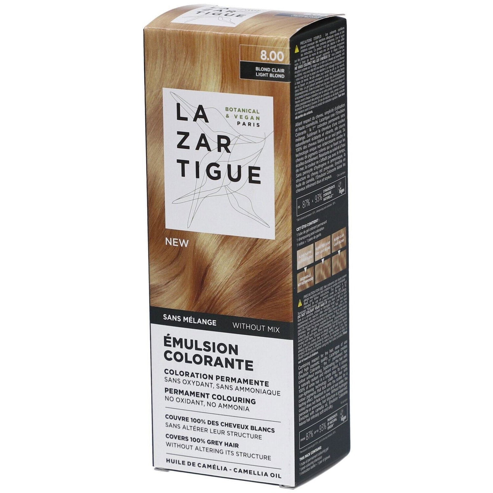 Lazartigue, La Couleur Absolue, Permanent hårfärg, 8.00 Light Blond, 60 ml