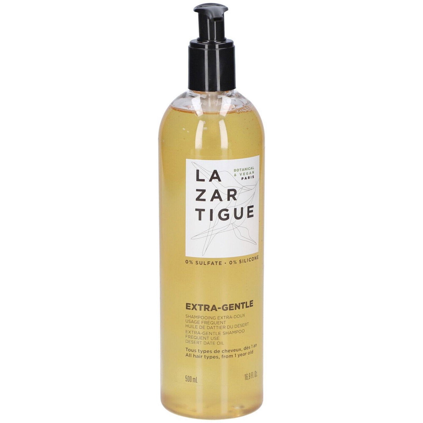 Lazartigue, Extra-Gentle, Hårschampo, Mild rengöring, 500 ml