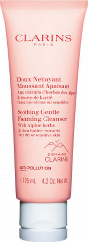 Clarins, Gentle Soothing, Mot föroreningar, Rengörande skummande kräm, 125 ml