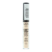 Nyx, Can't Stop Won't Stop, Vegan, Matt, Flytande concealer, Ljus elfenben, 3.5 ml