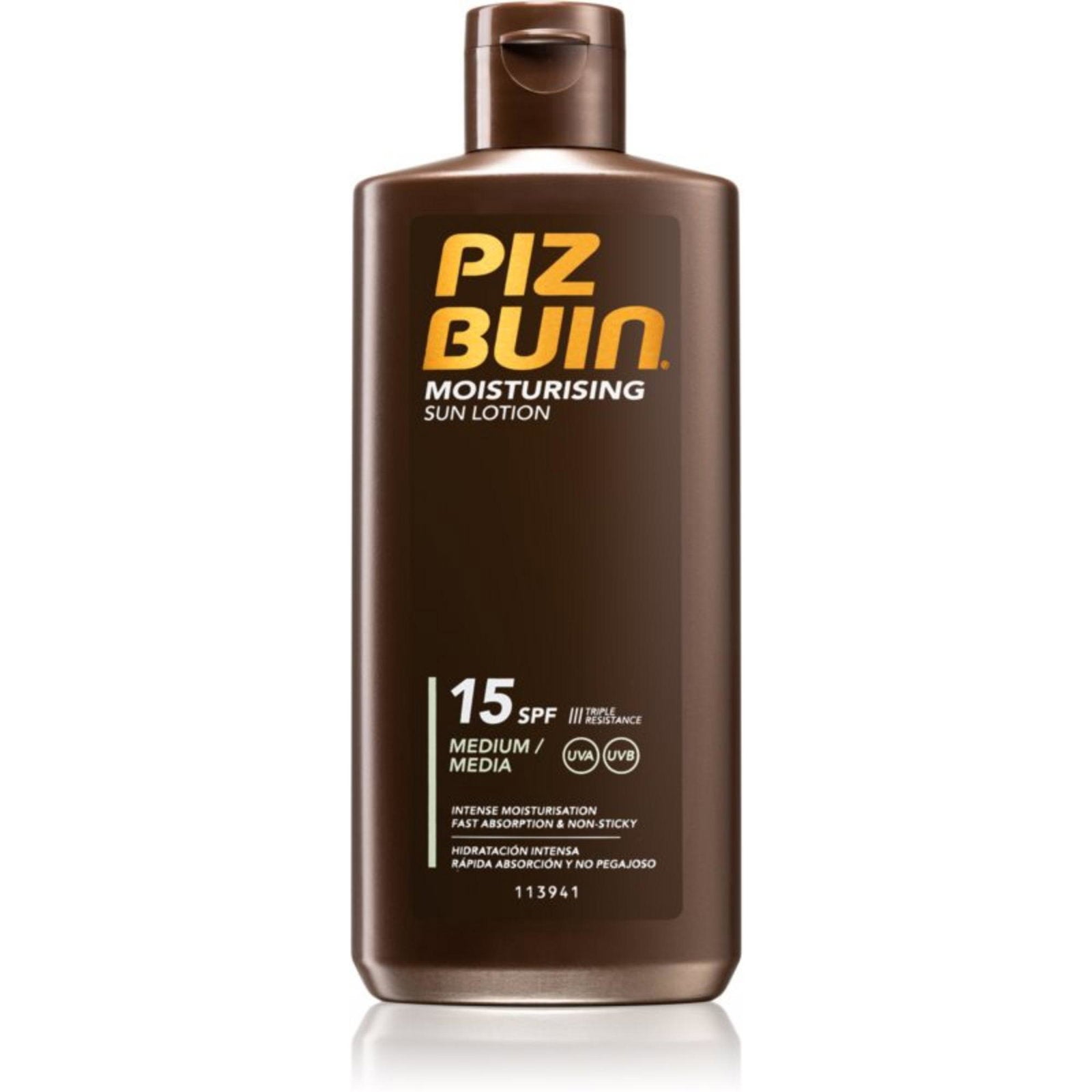 Piz Buin, Moisturizing, Sol skydd, Solkräm, SPF 15, UVA/UVB skydd, 200 ml