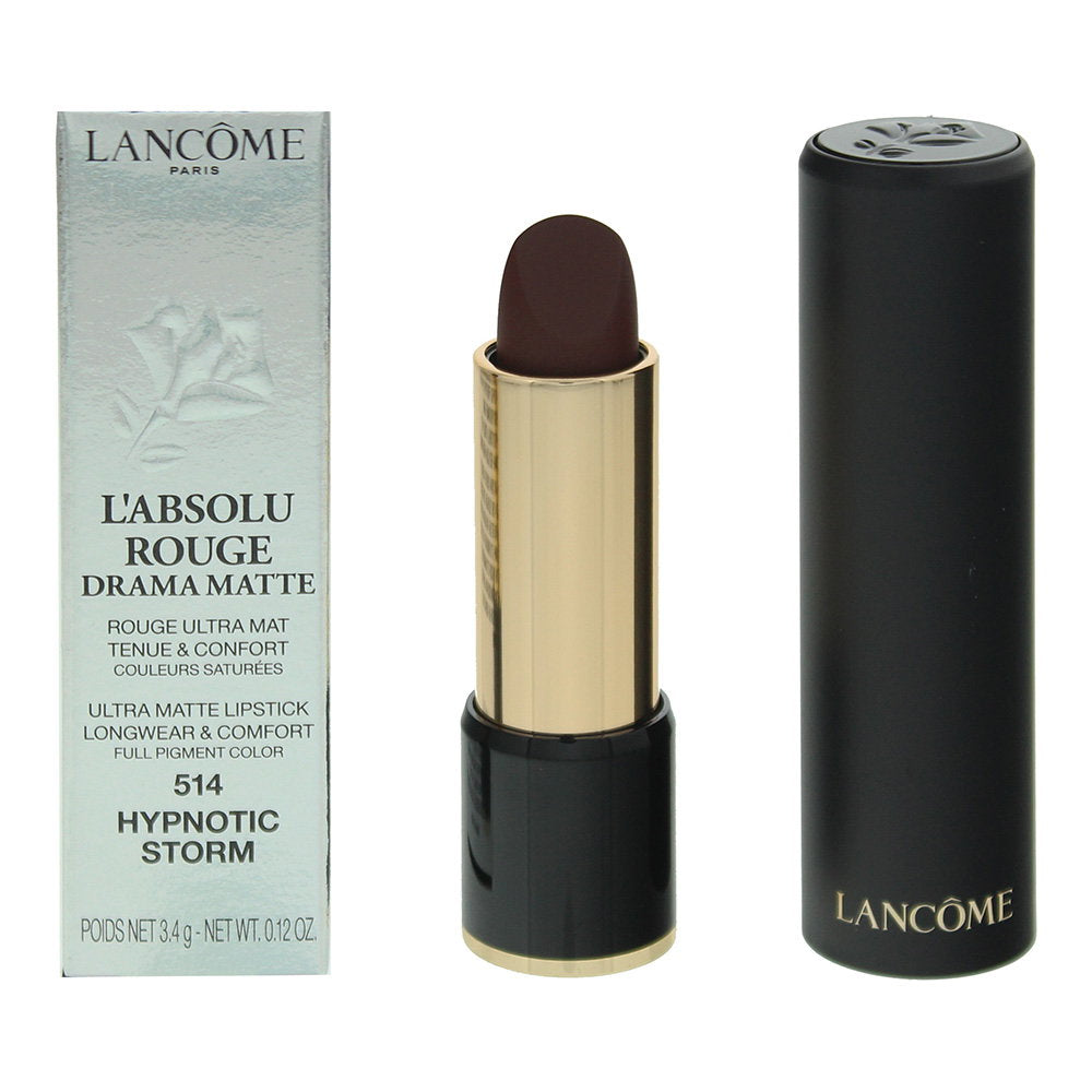 Lancome, L'Absolu Rouge Drama Matte, Matt, Krämigt läppstift, 514, Hypnotisk storm, 3.4 g