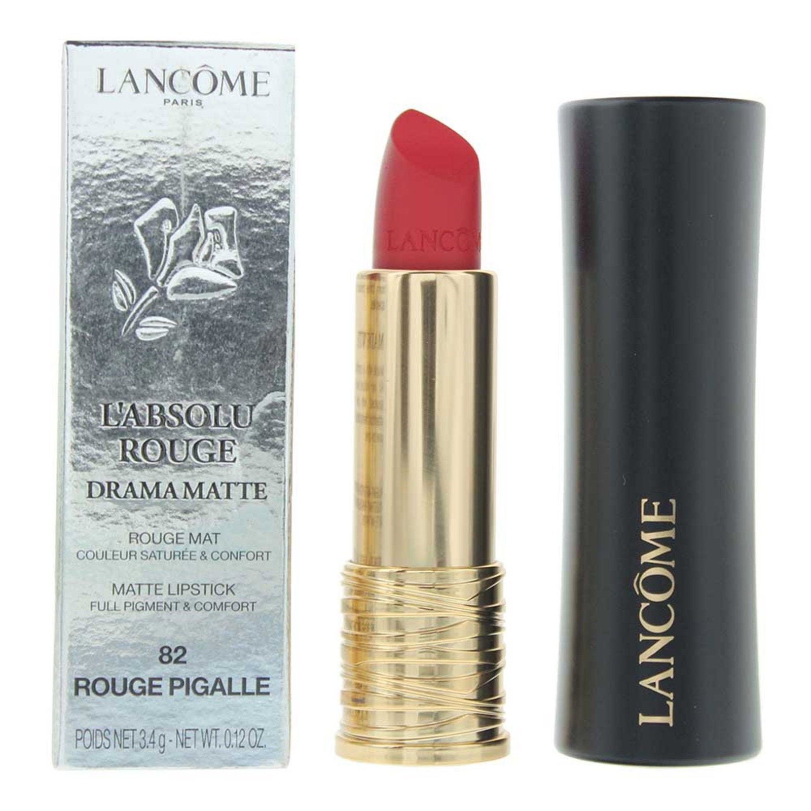Lancome, L'Absolu Rouge Drama Matte, Matt, Krämigt läppstift, 82, Röd Pigalle, 3.4 g