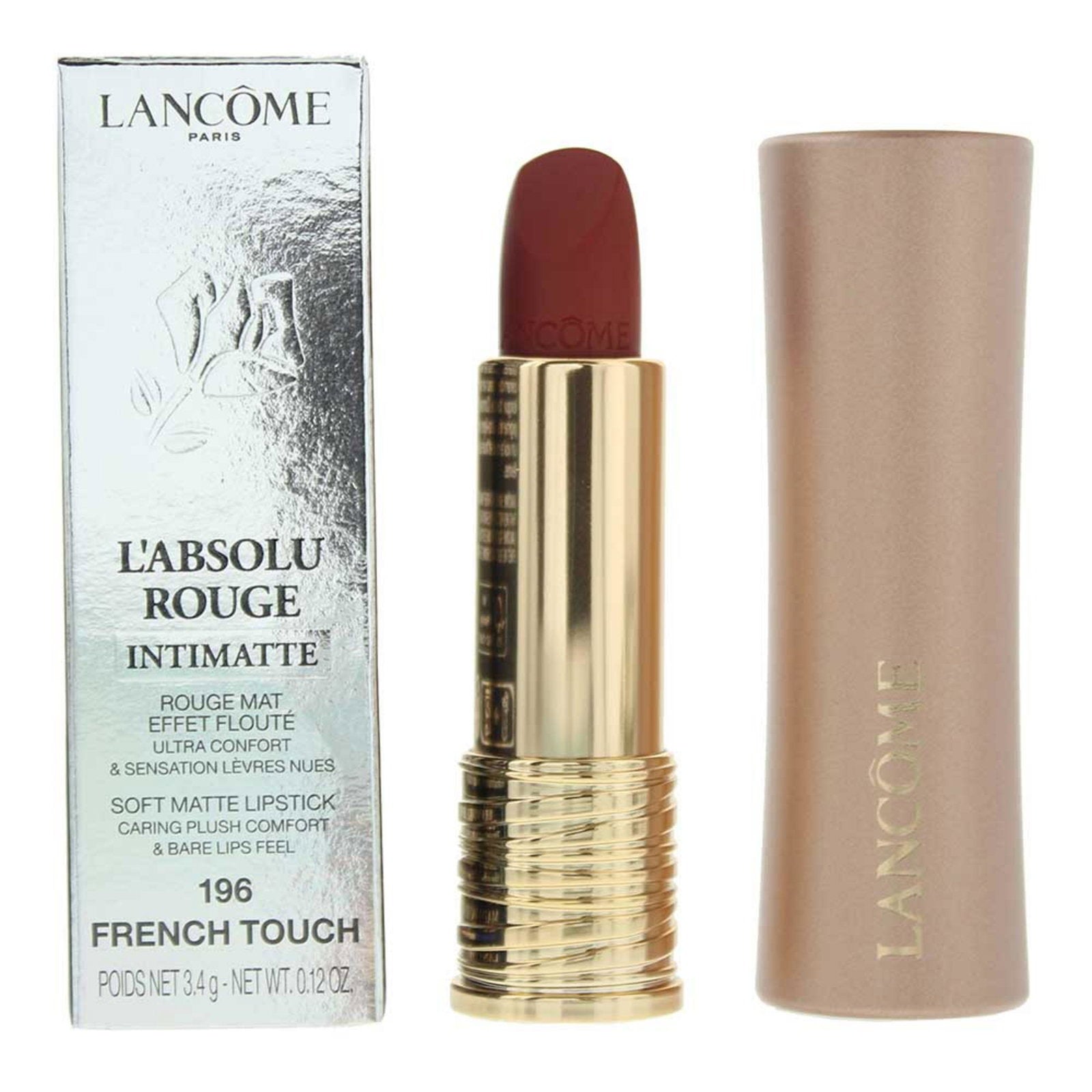 Lancome, L’Absolu Rouge Intimatte, Mjuk matt, Krämigt läppstift, 196, Fransk touch, 3.4 g
