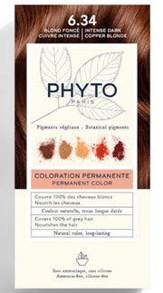 Phyto, Color Kit Coloration, Permanent hårfärg, 6.34 Intense Dark Copper Blonde, 1 st