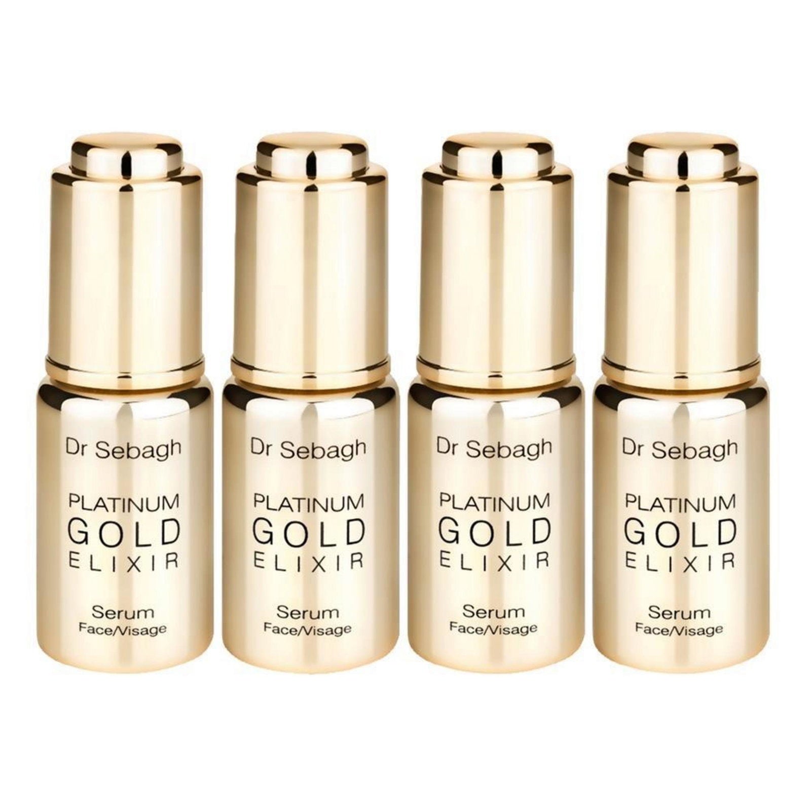Set, Dr Sebagh, Platinum Gold, Anti-aging, Dag, Ampullbehandlingsserum, För ansiktet, För kvinnor, 4 st, 10 ml
