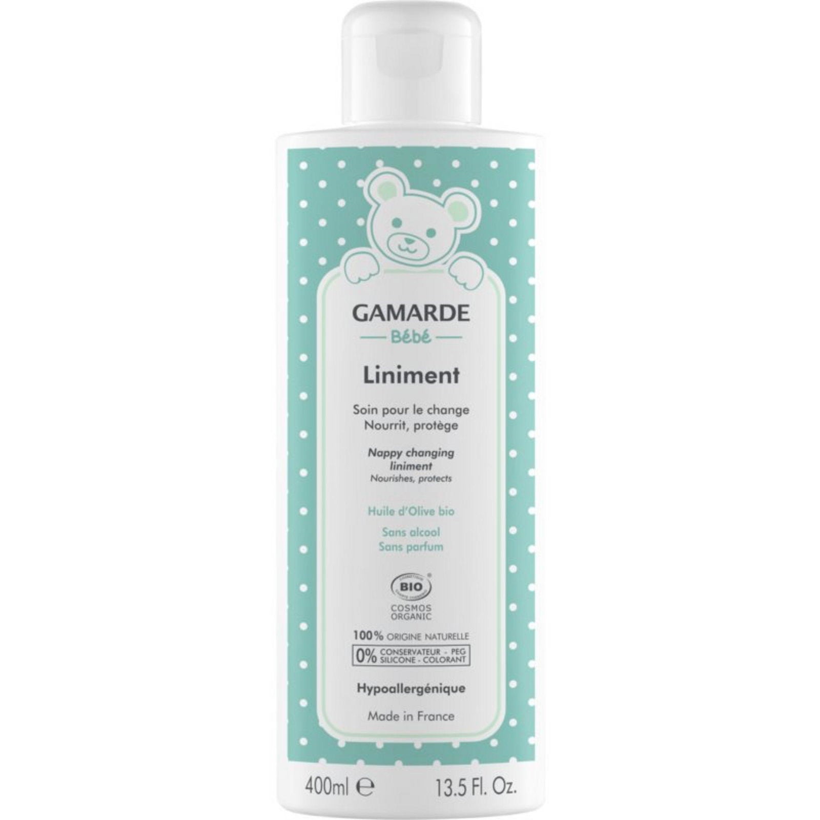 Gamarde, Baby Liniment, Bio, När och skyddar, Dagliga blöjbyten, Lotion, 400 ml