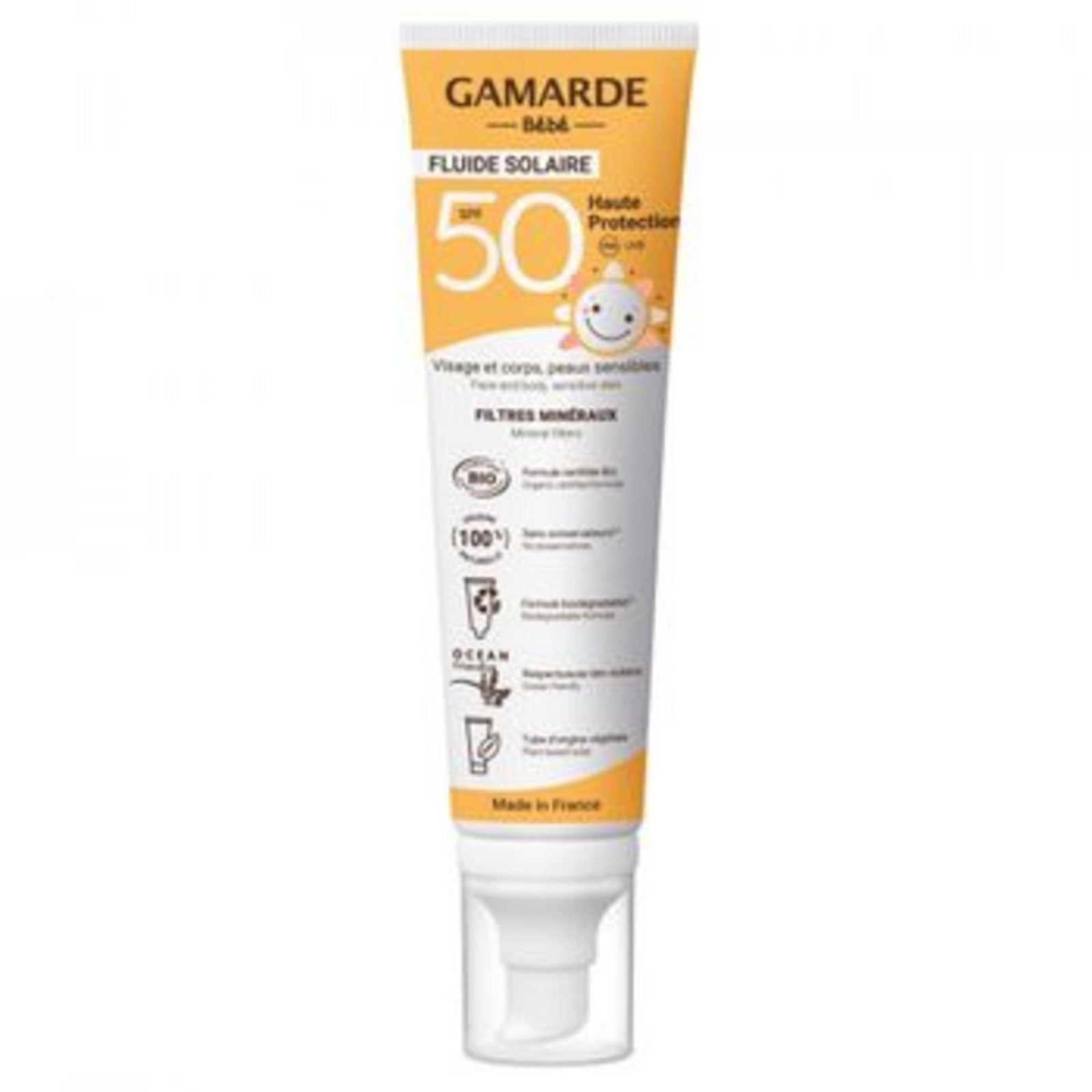 Gamarde, Gamarde, Bio, Sol skydd, Solkräm, Ansikte & kropp, SPF 50, 100 ml