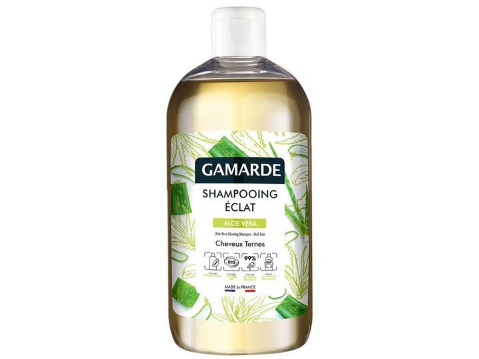Gamarde, Bio, Aloe Vera, Hårbehandlingsschampo, Skinande, Alla hårtyper, 500 ml