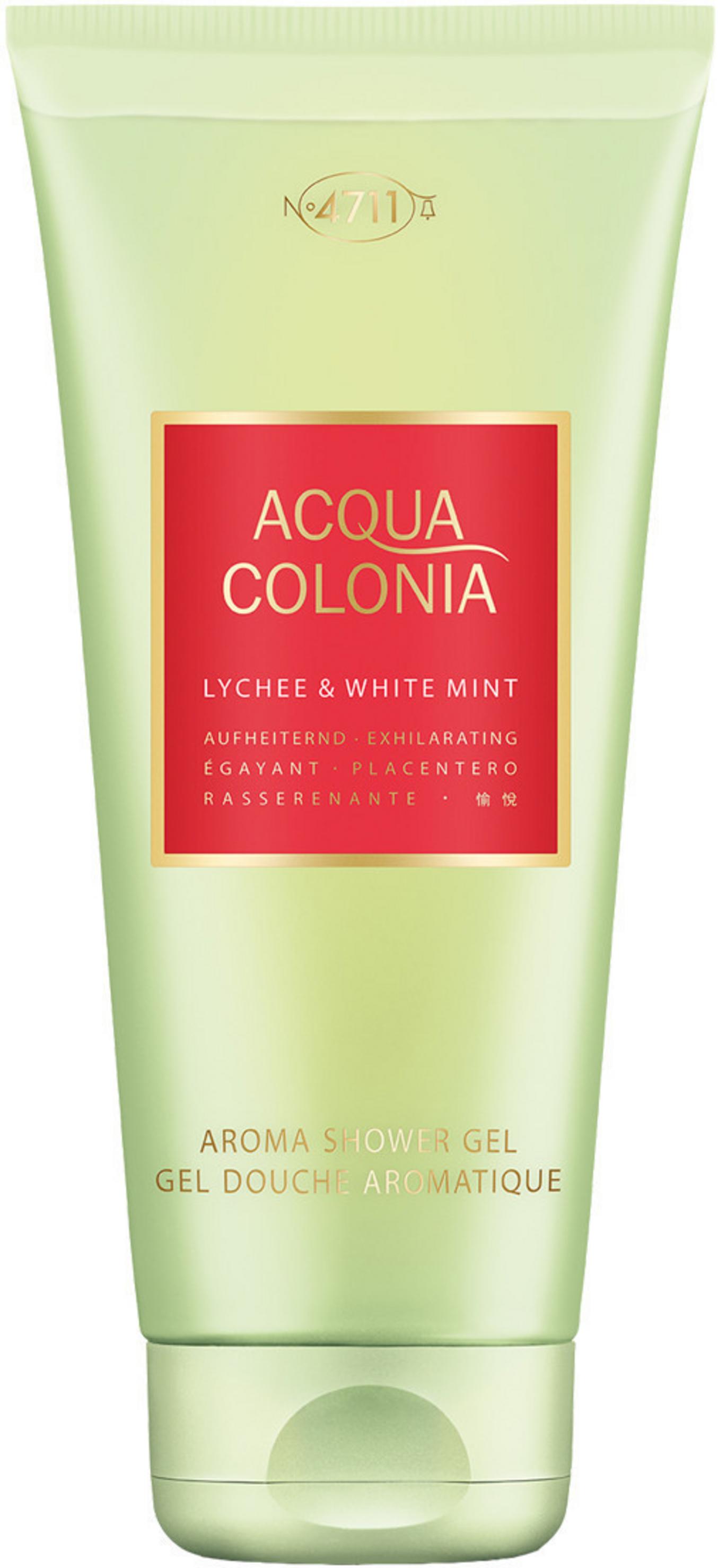 4711, Acqua Colonia, Litchi och vit mynta, Återfuktande, Duschgel, Kropp, Alla hudtyper, 200 ml
