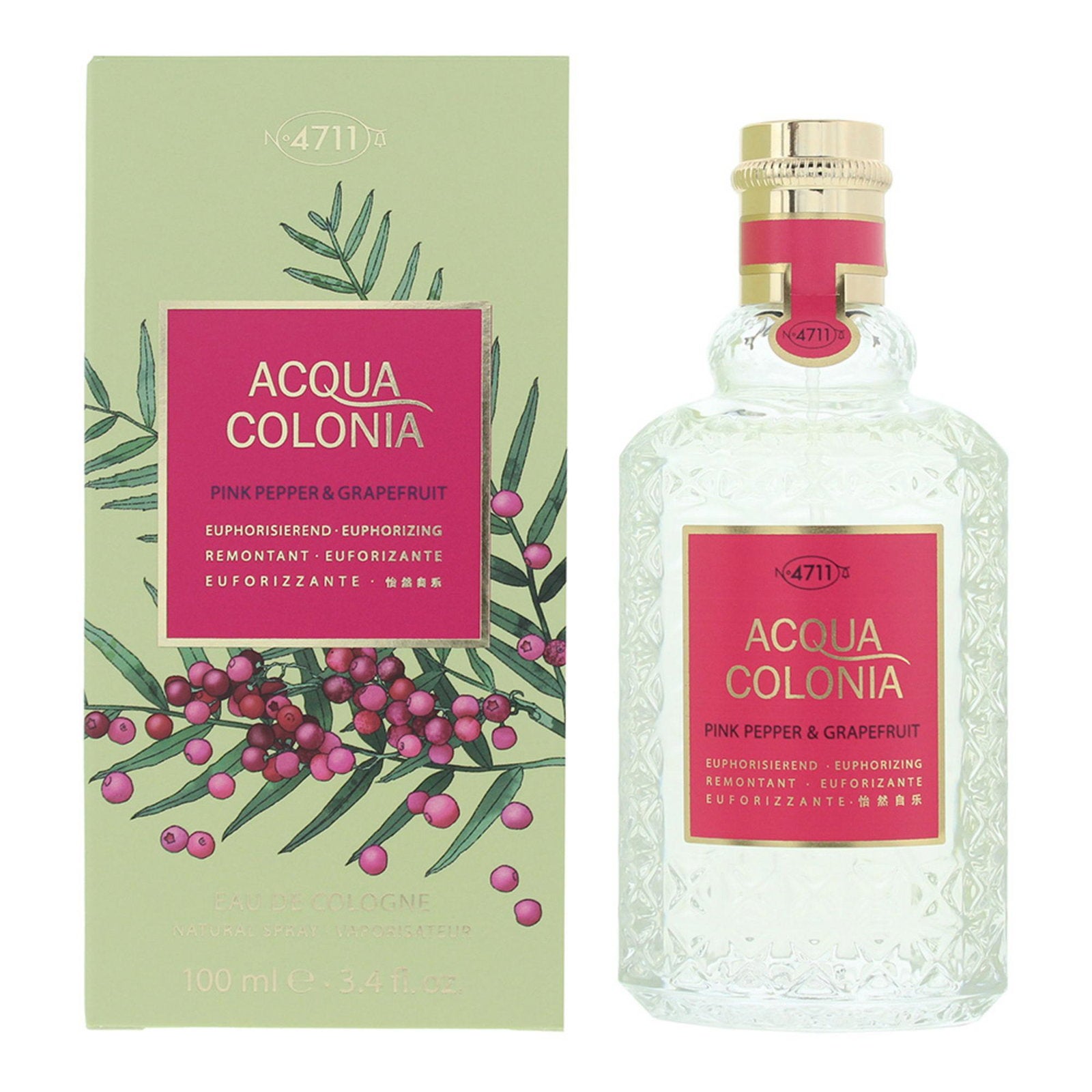 4711, Acqua Colonia Pink Pepper & Grapefruit, Eau de Cologne, Unisex, 100 ml