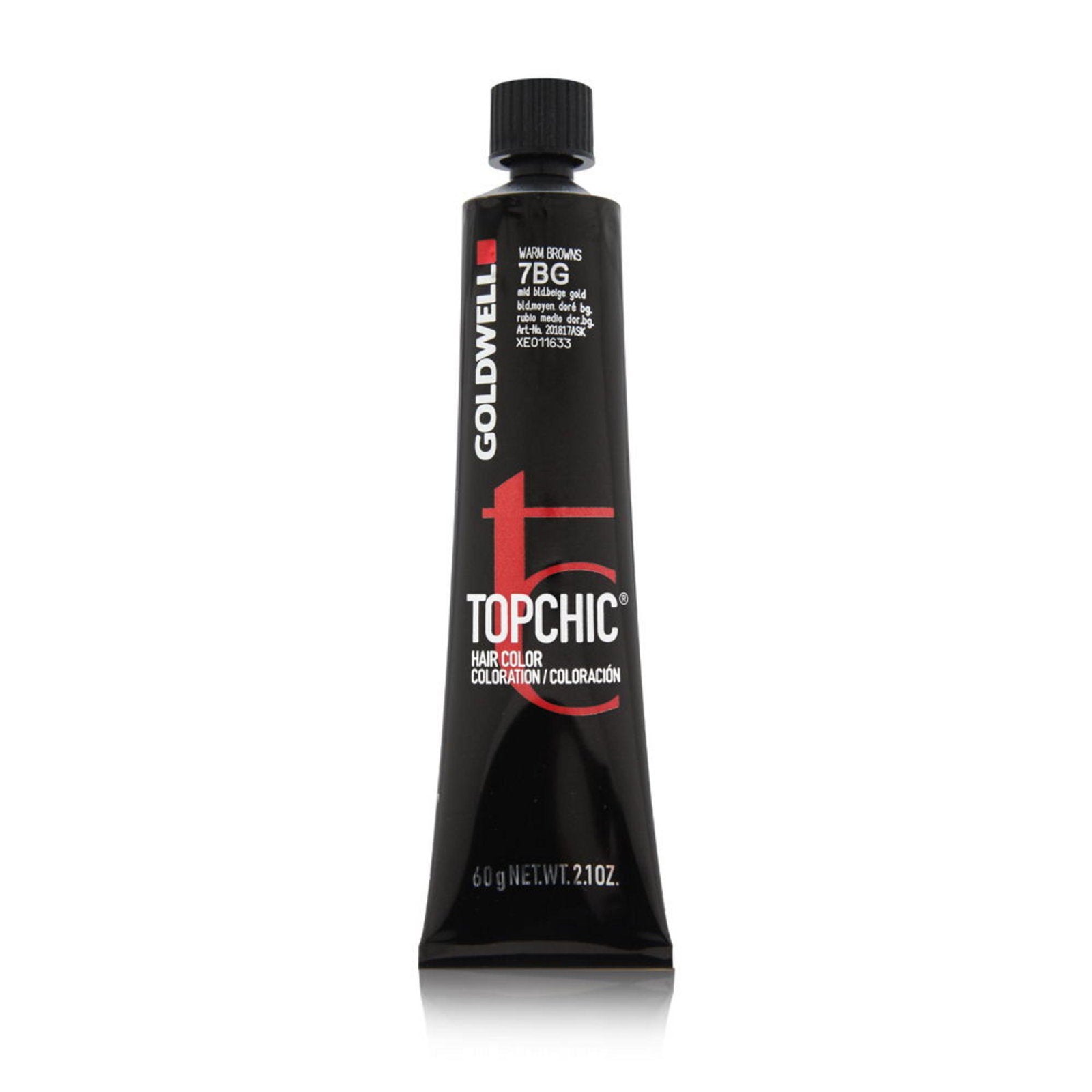 Goldwell, TopChic, Permanent hårfärg, 7BG Middle Blonde Beige Gold, 60 ml