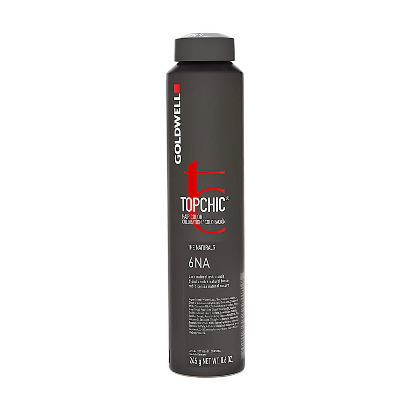 Goldwell, TopChic, Permanent hårfärg, 6NA Dark Natural Ash Blonde, 250 ml