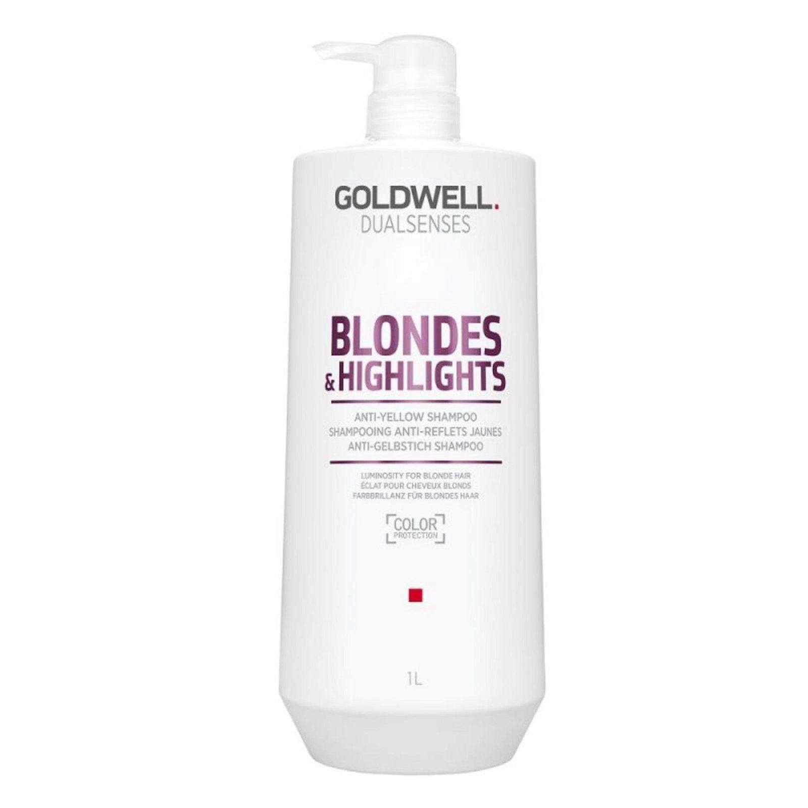 Goldwell, Dualsenses Blondes & Highlights, Schampo efter färgning, Anti-gul, 1000 ml