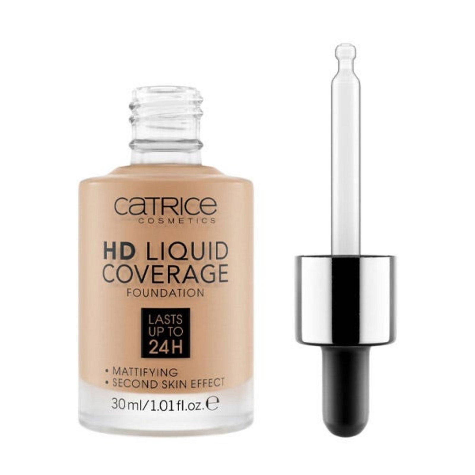 Catrice, HD, Vegan, Matt, Flytande foundation, 050, Rosy Ash, 30 ml