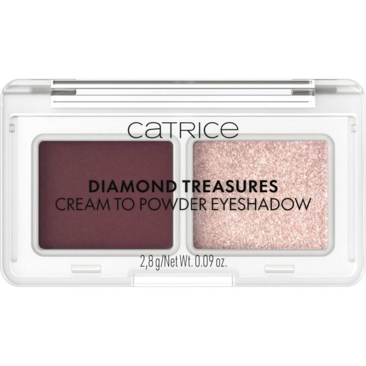 Catrice, Diamond Treasures, Ögonskuggspalett, 060, Burgundy Glitz, 2 nyanser, 2.8 g