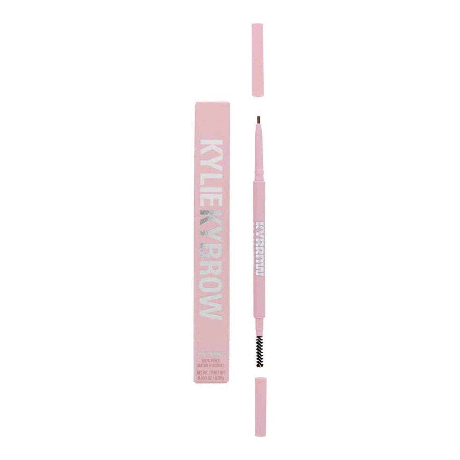 Kylie Cosmetics, Kybrow, Definierad, Ögonbrynskräm penna & borste 2-i-1, 001, Blond, 0.09 g