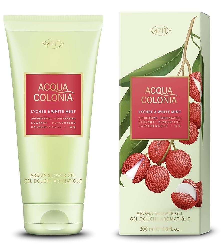 4711, Acqua Colonia, Litchi och vit mynta, Återfuktande, Duschgel, Kropp, Alla hudtyper, 200 ml