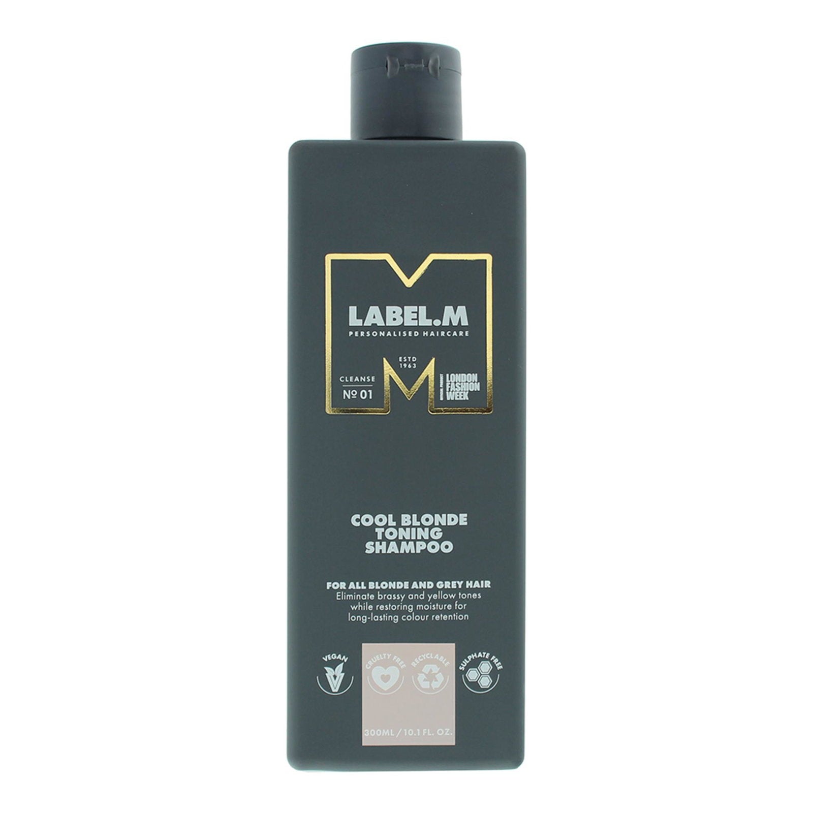 Label.M, Cool Blonde, Hårschampo, För neutralisering av gula toner, 300 ml