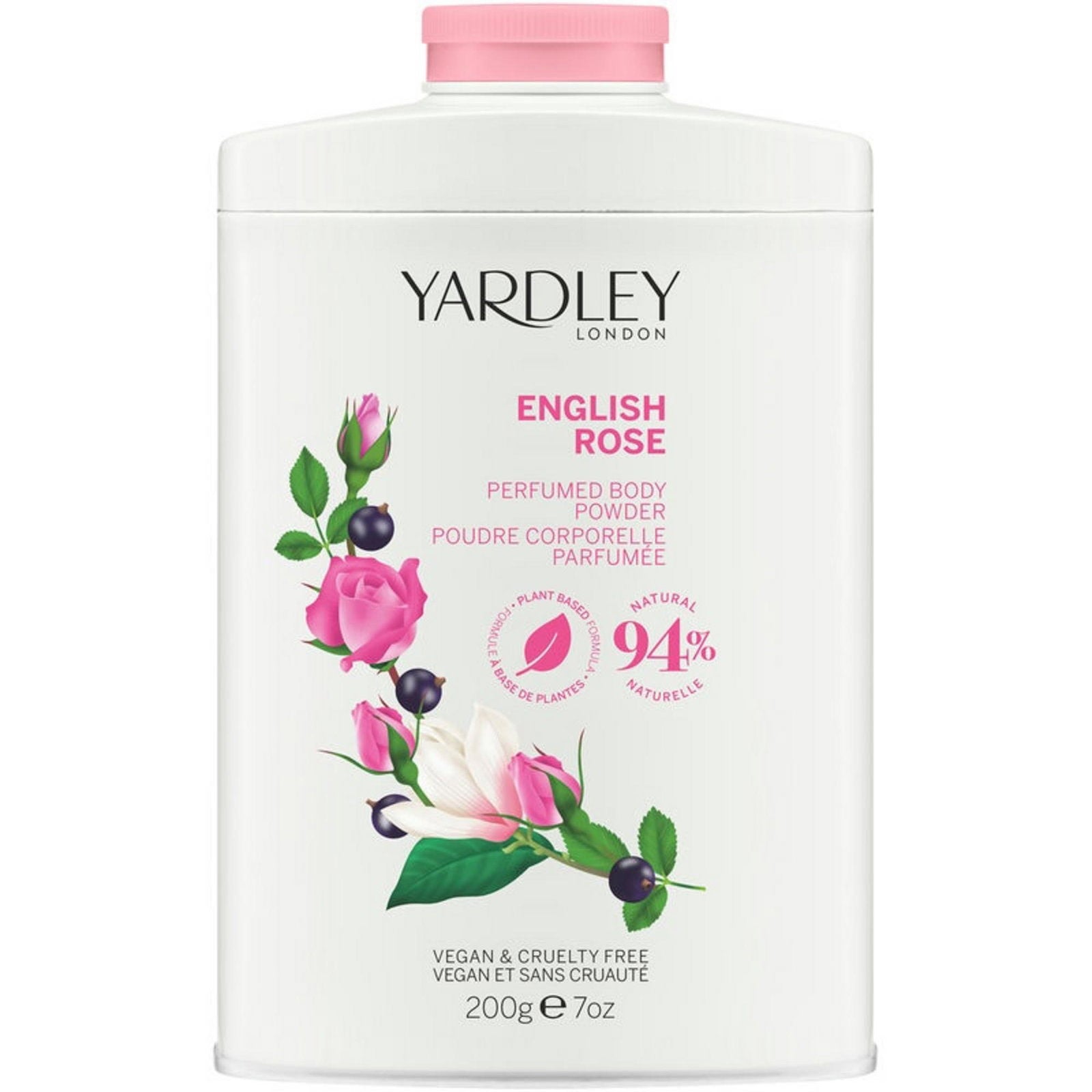 Yardley, English Rose, Kroppspuder, 200 g