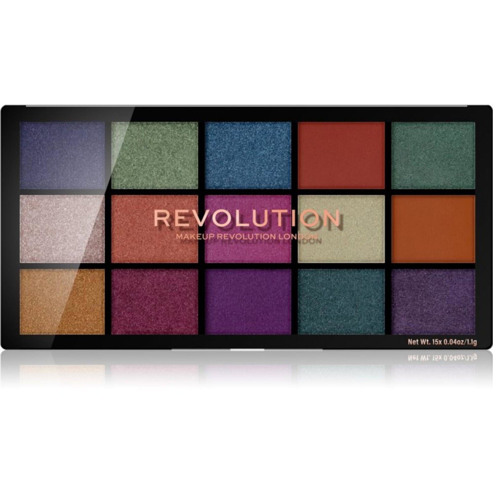 Makeup Revolution, Reloaded Passion For Colour, Ögonskuggspalett, Passion för färg, 15 nyanser, 16.5 g