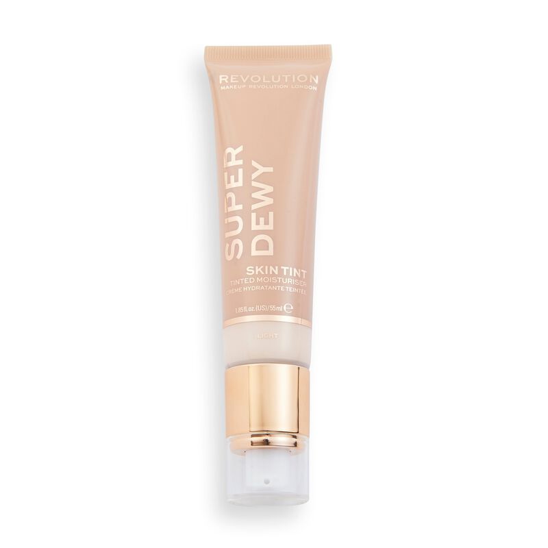 Makeup Revolution, Superdewy, Daggig finish, Färgad fuktighetskräm, Ljus, 55 ml