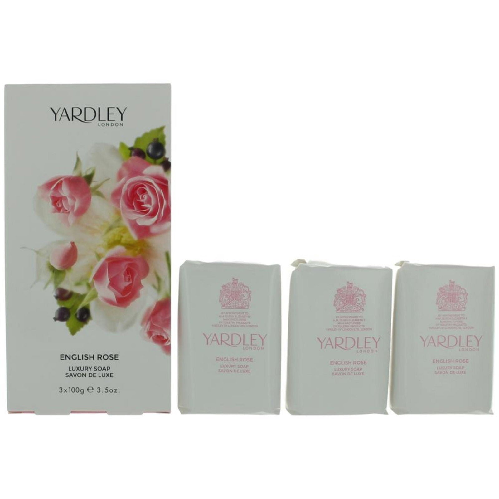 Set Trio, Yardley, English Rose, Doftande tvålbar, 100 g