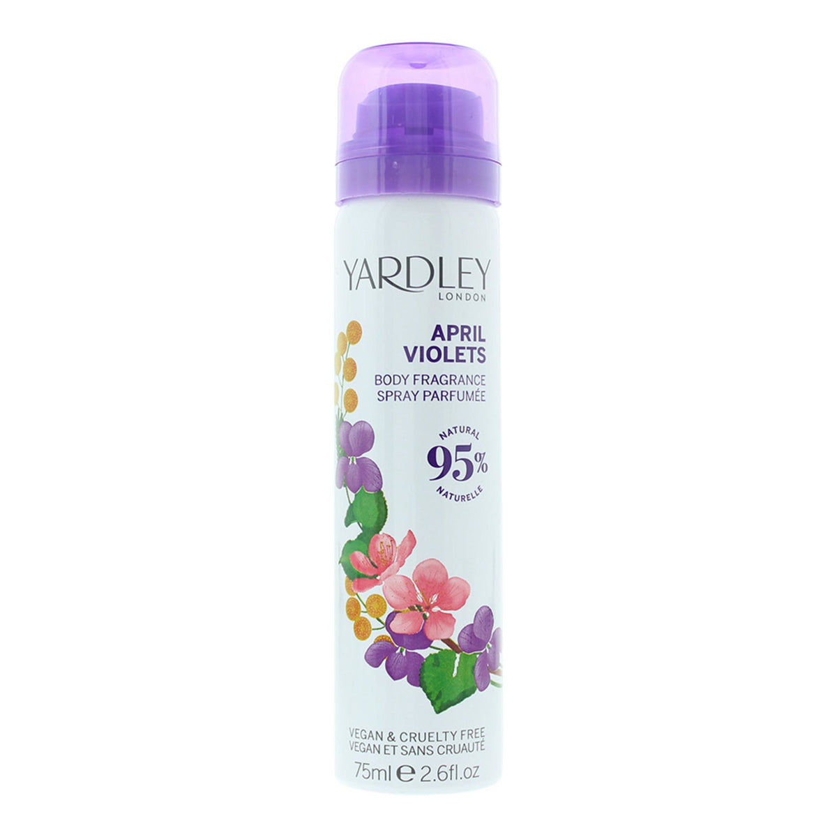 Yardley, April Violets, Deodorantspray, För kvinnor, 75 ml
