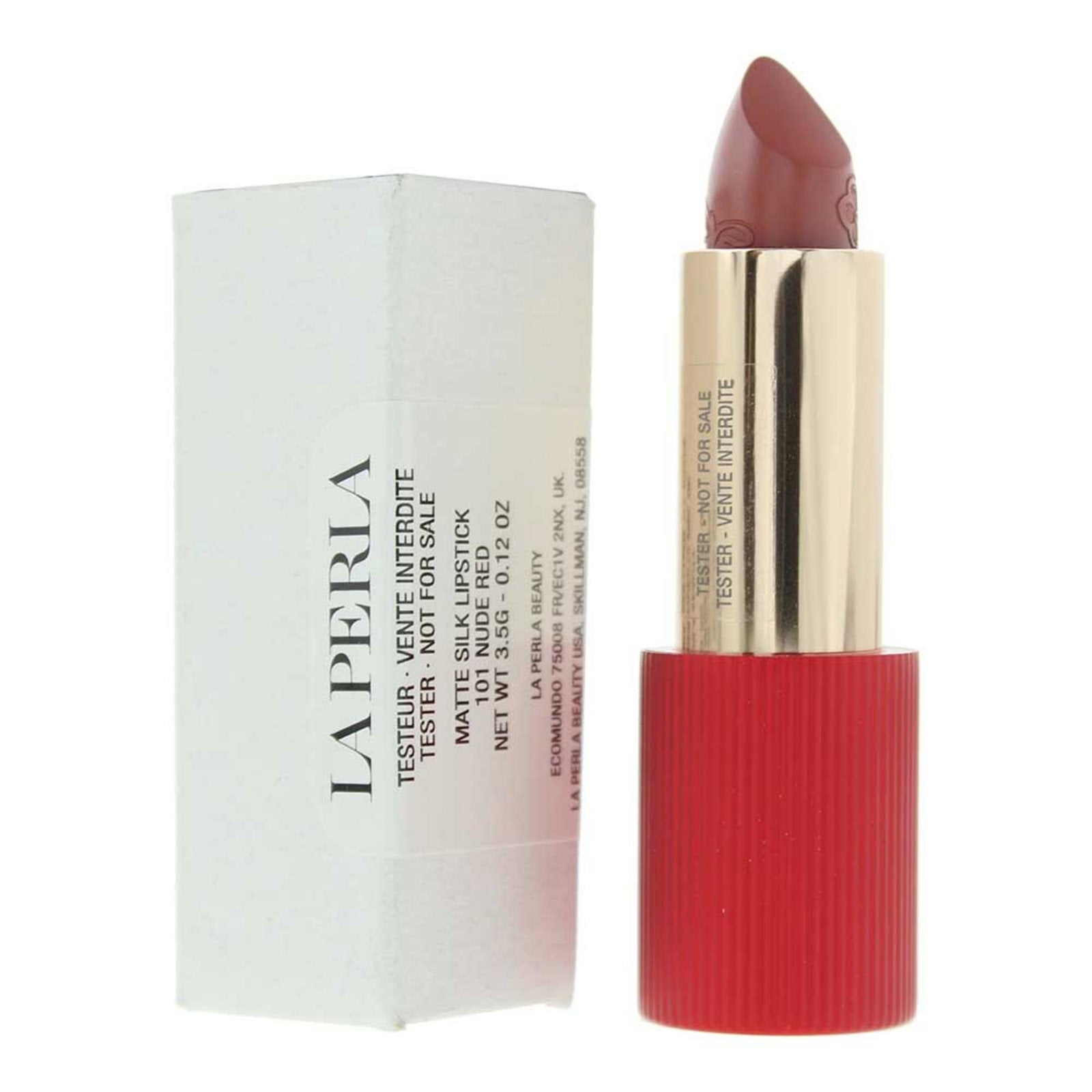 La Perla, Matte Silk, Matt, Krämigt läppstift, 101, Naken röd, 3.5 g
